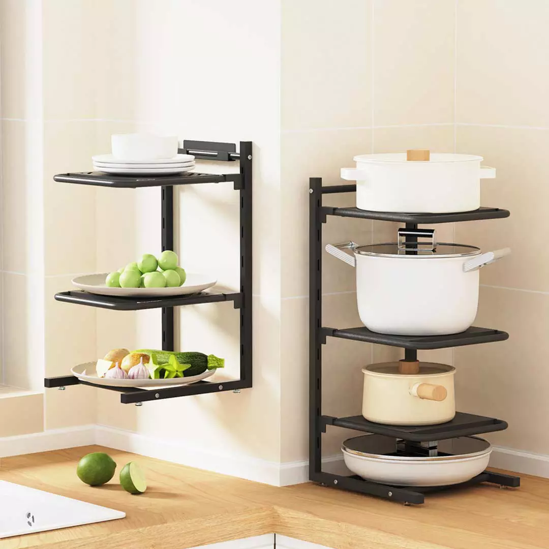 可调节多层锅具置物架