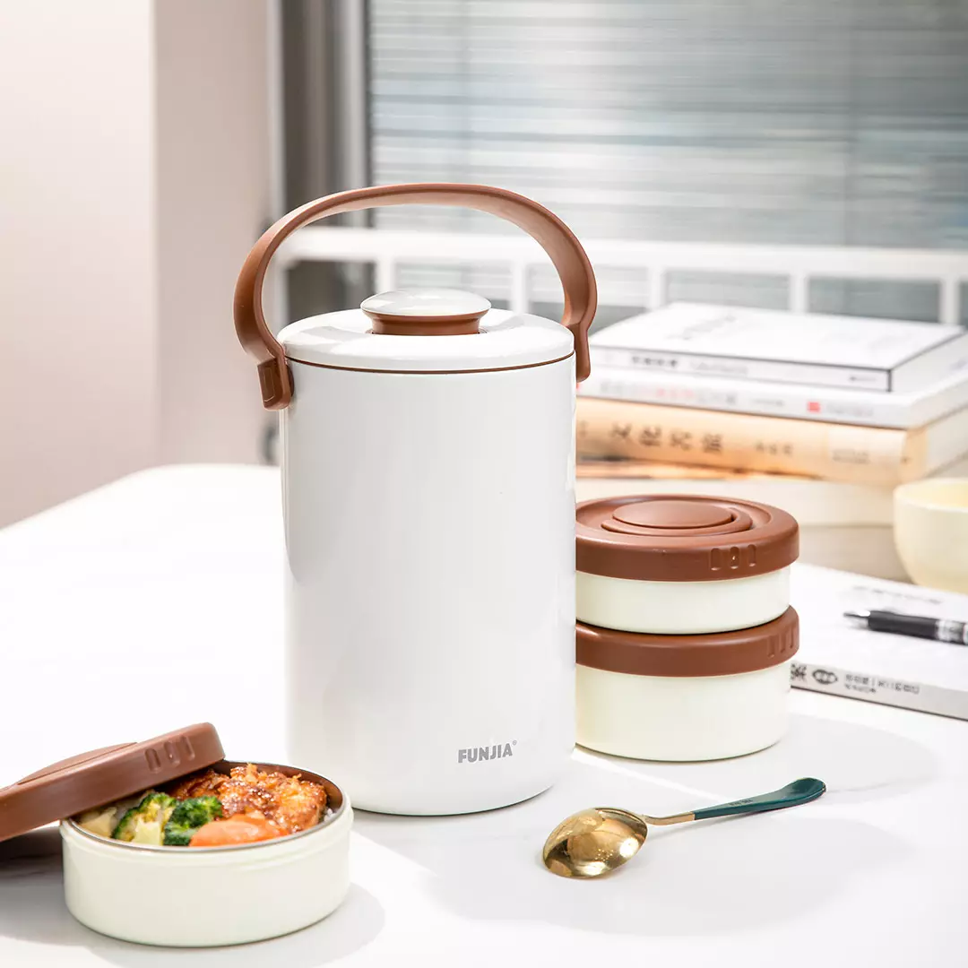 保温饭盒 珍珠白